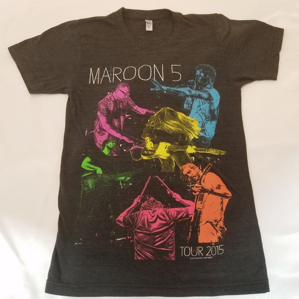 American Apparel | Maroon 5 Tour 2015 T Shirt - Picture 1 of 4